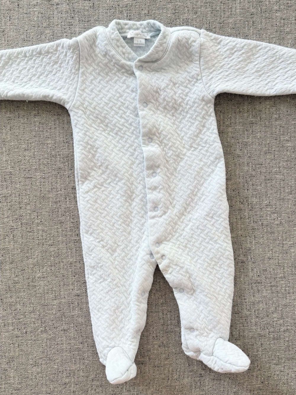 Kissy Kissy baby Blue Jacquard Pima Cotton Footie 6-9 months